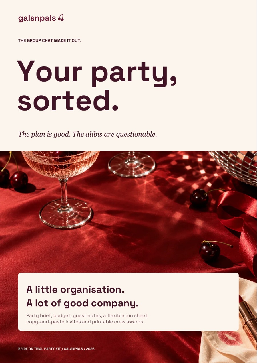 Your party, sorted: the included party planner cover